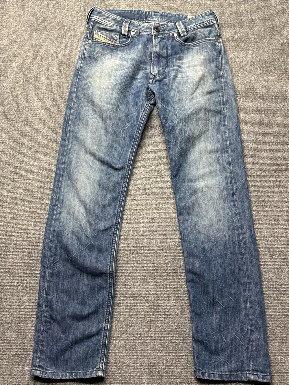 Diesel Kid Jeans 14 (28x30) Blue Heeven J Straight Distressed 00YE1